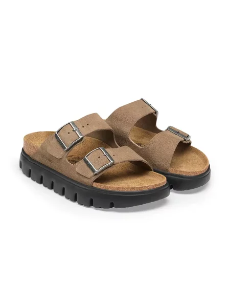 Klapki Birkenstock zamszowe chunky szare