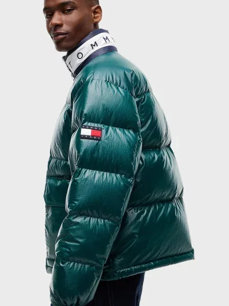 Джинсова куртка Tommy Jeans зелена