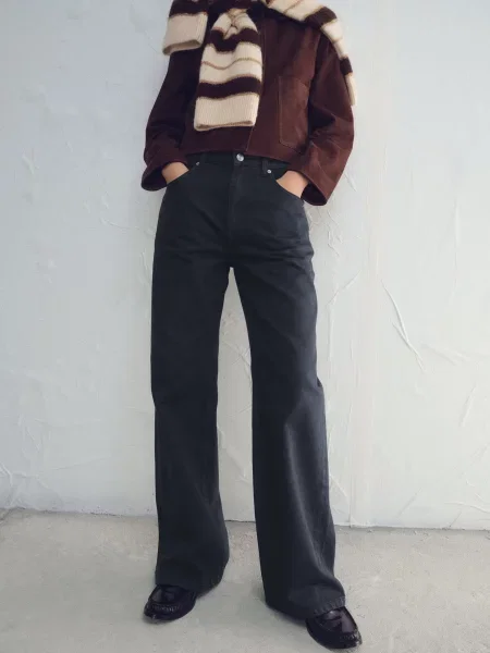 Прямі джинси MANGO чорний