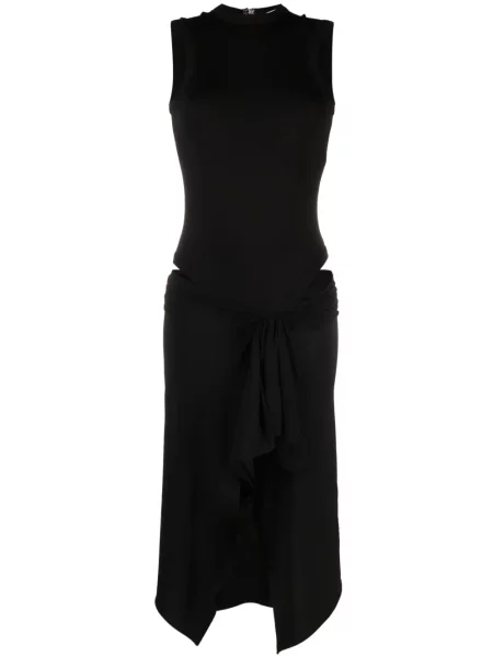 Rochie The Attico din jerseu de costum negru
