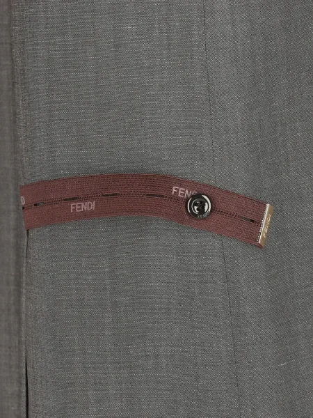 Spódnica midi Fendi do kolan szara