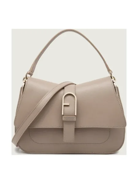 Top Furla din piele bej