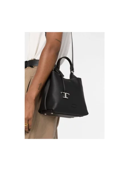 Torebka Tod's skórzana czarna