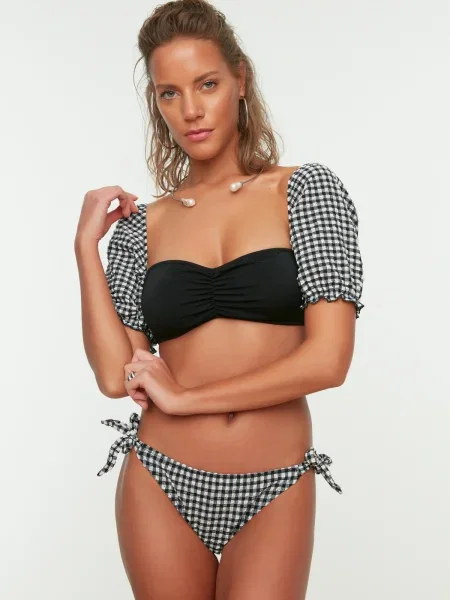 Bikini Trendyol wiązane brązowe