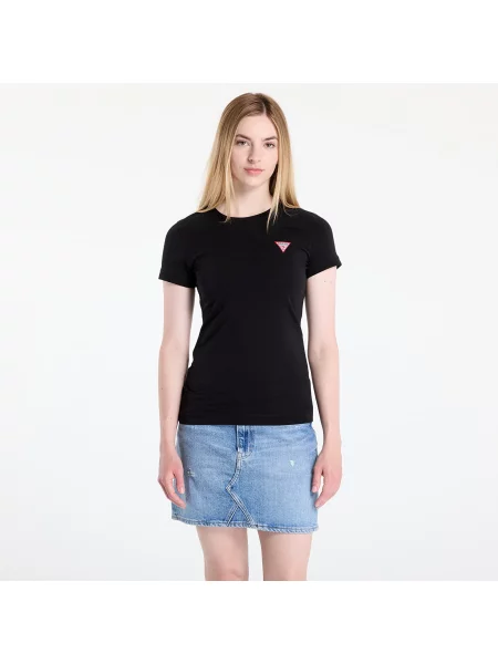 Tričko GUESS Ss Cn Mini Triangle Black XS černé