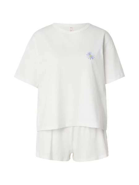 Hunkemöller Pantaloni scurți albastru deschis / galben alb