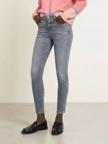 Closed Skinny Džíny Skinny Pusher mgy mid grey šedé