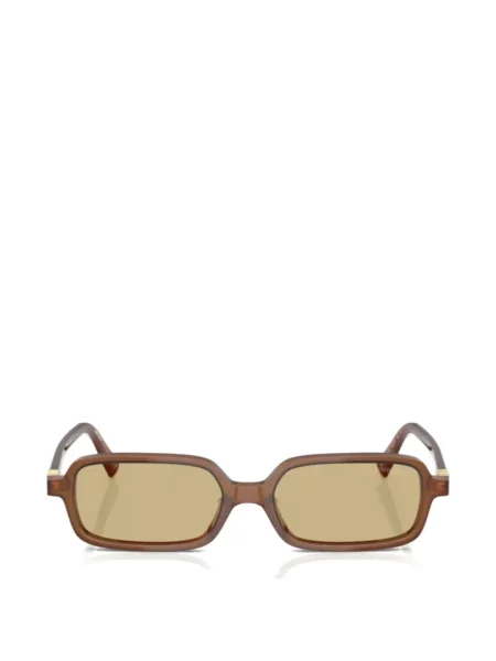 Ochelari de soare dreptunghiulari Miu Miu Eyewear maro