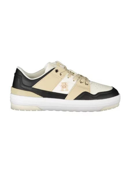 Wielobarwność sneakersy Tommy Hilfiger skórzane białe