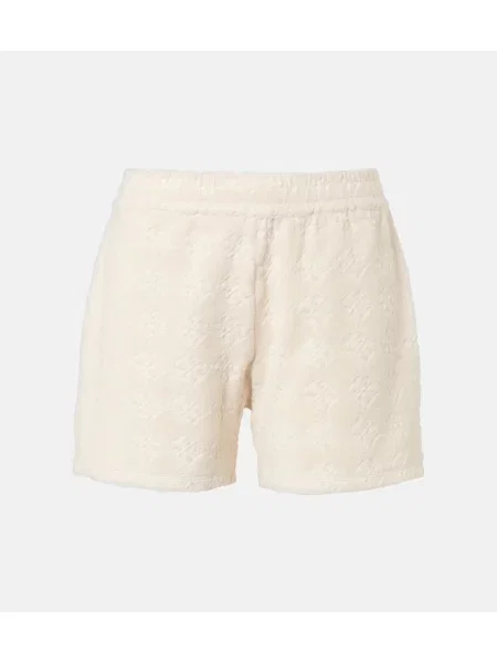 Pantaloni scurți Tory Burch din jacard alb