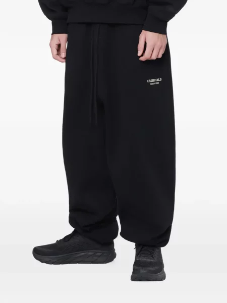 Pantaloni Essentials cu imagine alergare negru