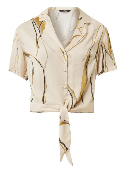 MEXX Bluză bej / bej închis negru