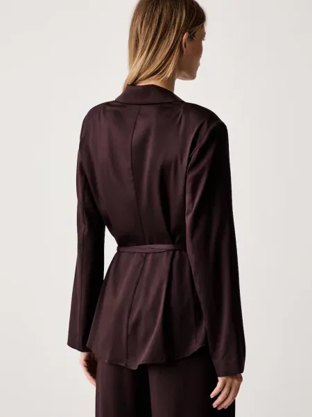 Le Privé blezer z lyocellem ROMY BLAZER brązowa