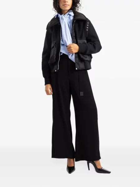 Cu centură pantaloni Sacai negru
