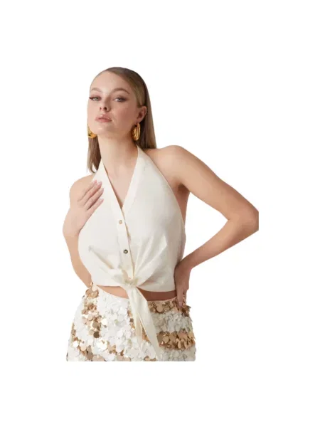 Top Marciano Guess z kokardką biały