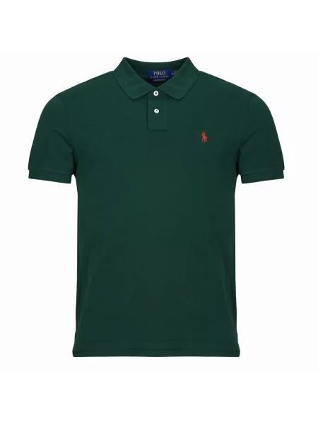 Mrežasta polo majica Polo Ralph Lauren s vezom zelena