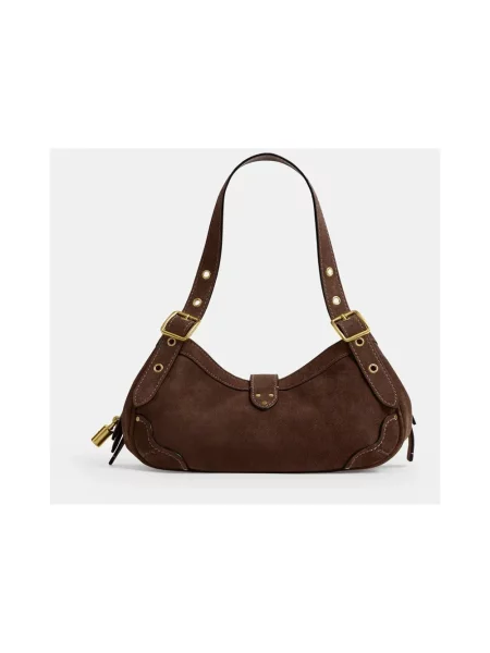 Coach torebka skórzana Small Drifter Bag brązowa