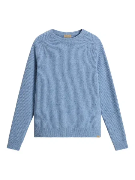 Pulover Woolrich cu decolteu rotund albastru