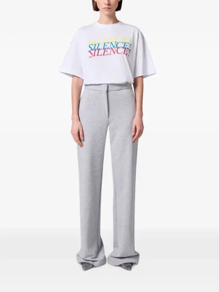 Pantaloni Msgm cu broderie alergare gri