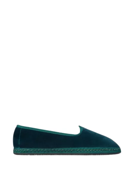Pantofi loafer Flabelus de catifea verde