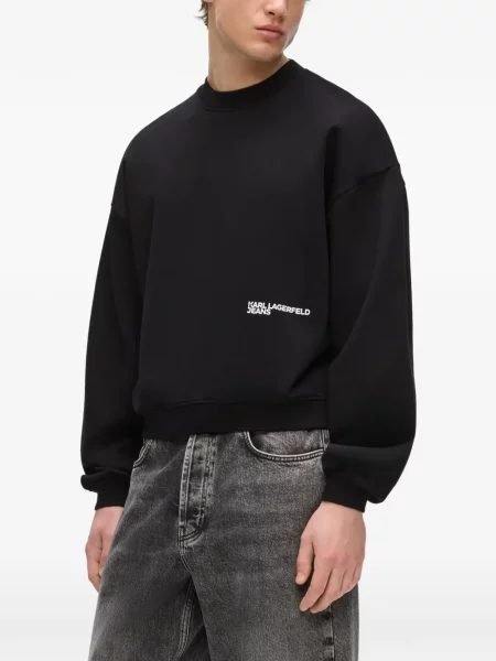 Hanorac Karl Lagerfeld Jeans cu imagine negru