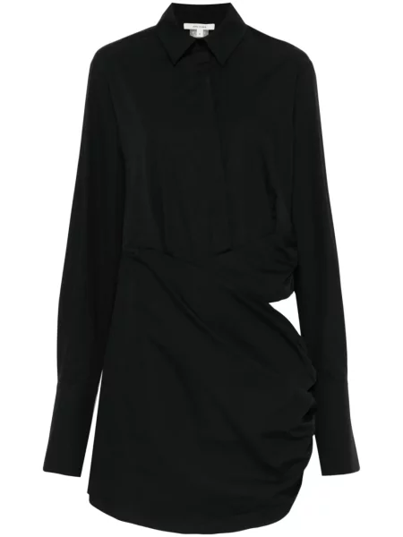 Mała sukienka mini Nensi Dojaka popelinowa garniturowa czarna