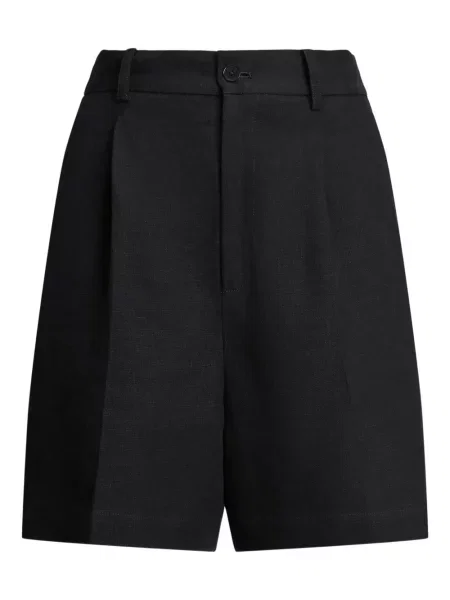 Pantaloni scurți Ralph Lauren Collection de in plisate negru