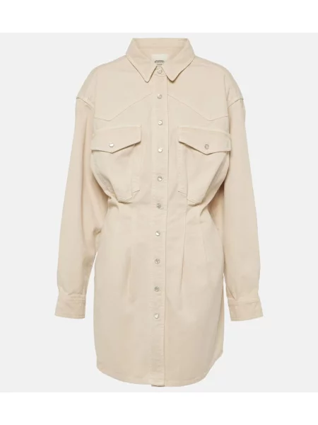 Sukienka koszulowa Isabel Marant z twillu garniturowa
