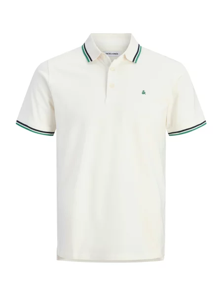 JACK & JONES Tricou JJEPaulos bleumarin / verde jad / murdar alb