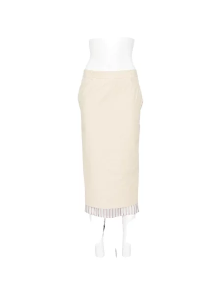 Fustă midi The Attico cu dungi până la genunchi