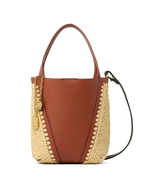 Geantă bucket Chloé mini maro