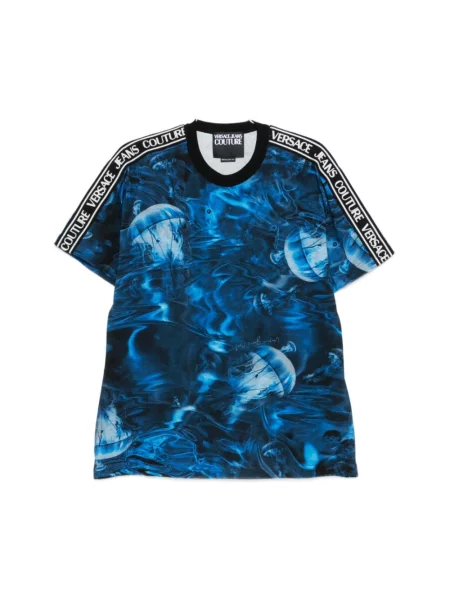 Koszulka Versace Jeans Couture niebieska