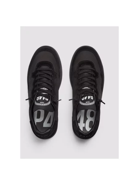 Sneakersy P448 skórzane czarne