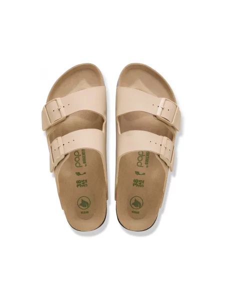 Papuci Birkenstock cu platformă bej