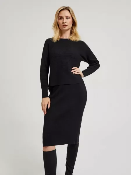 Fustă Moodo tricotate negru