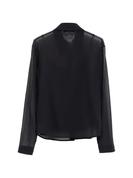 Gulerat cămașă Gucci de mătase negru