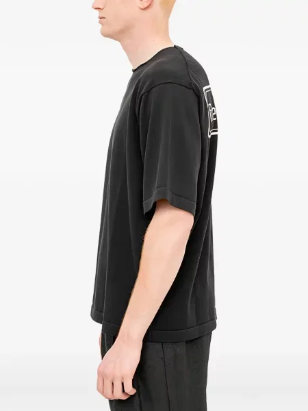 Tricou Devoa tricotate cu imagine negru