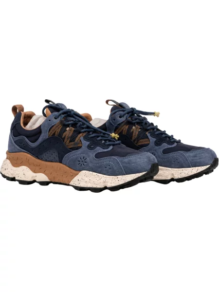 Pantofi Flower Mountain cu model floral albastru