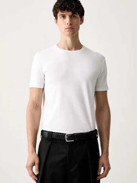 Maison Margiela tričko s bavlnou bílé