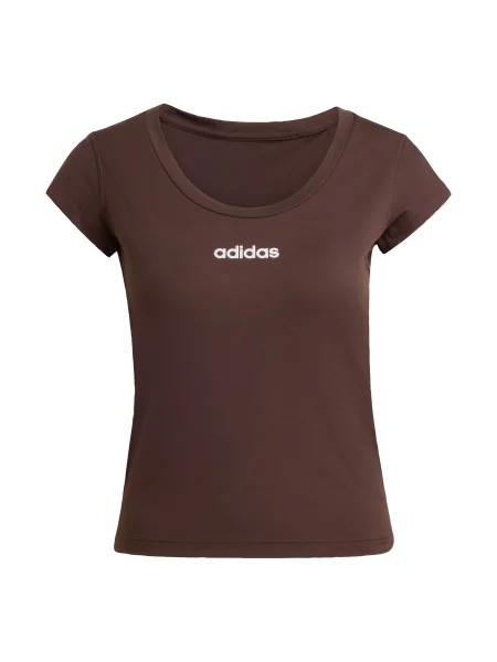 ADIDAS PERFORMANCE Tricou funcțional Hyperglam castaniu alb