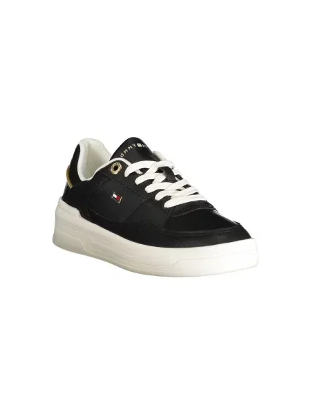 Lniane trampki Tommy Hilfiger czarne