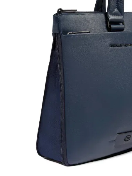 Bőr laptoptáska Piquadro kék