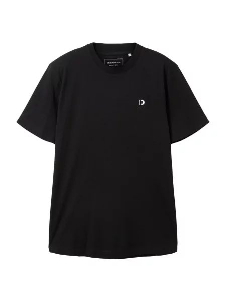 TOM TAILOR DENIM Tricou negru alb