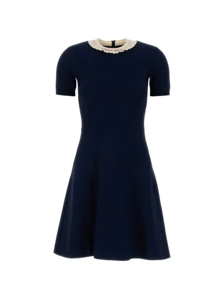 Rochie mini Valentino Garavani tricotate de costum mini albastru