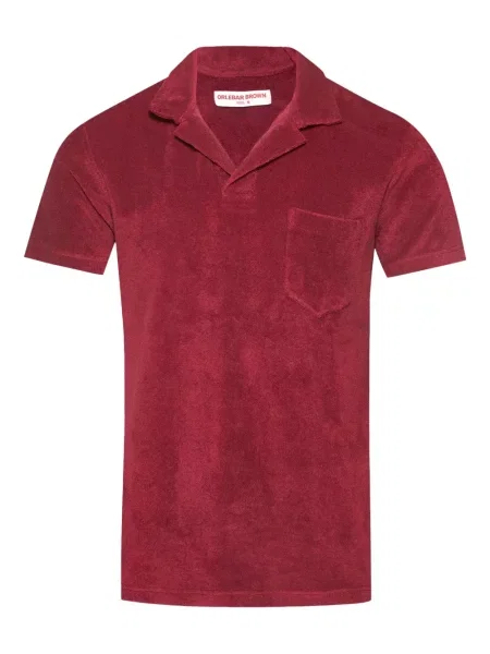 Polo Orlebar Brown din material terry roșu