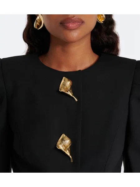 Geacă Carolina Herrera de lână negru