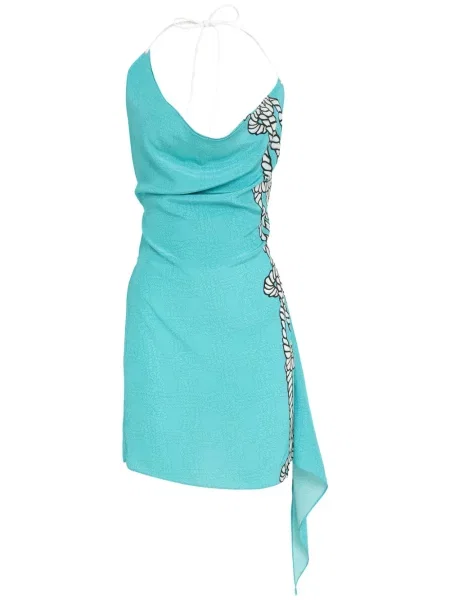 Rochie Amir Slama cu imagine de costum albastru