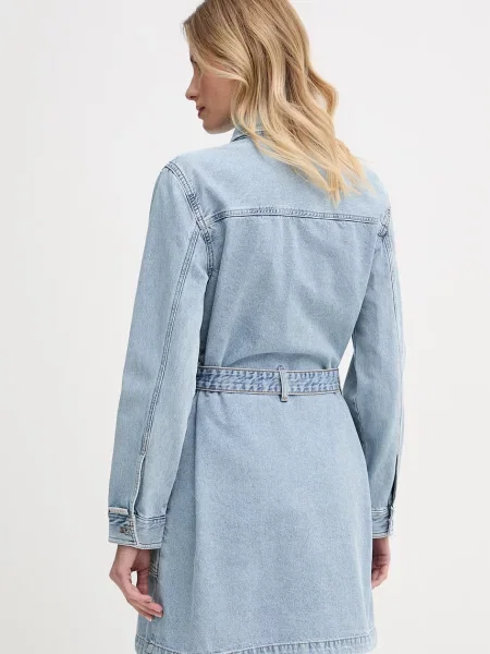 Calvin Klein Jeans sukienka jeansowa niebieska