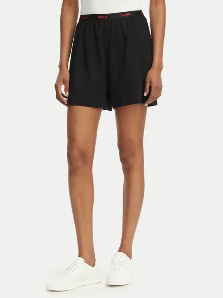 HUGO Піжамні шорти чорний