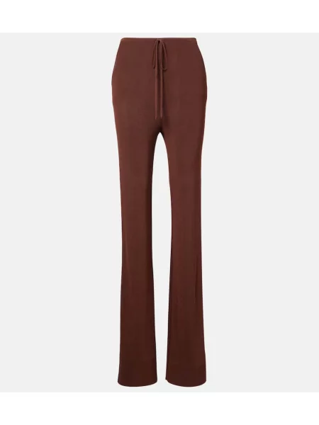 Pantaloni Aya Muse tricotate maro
